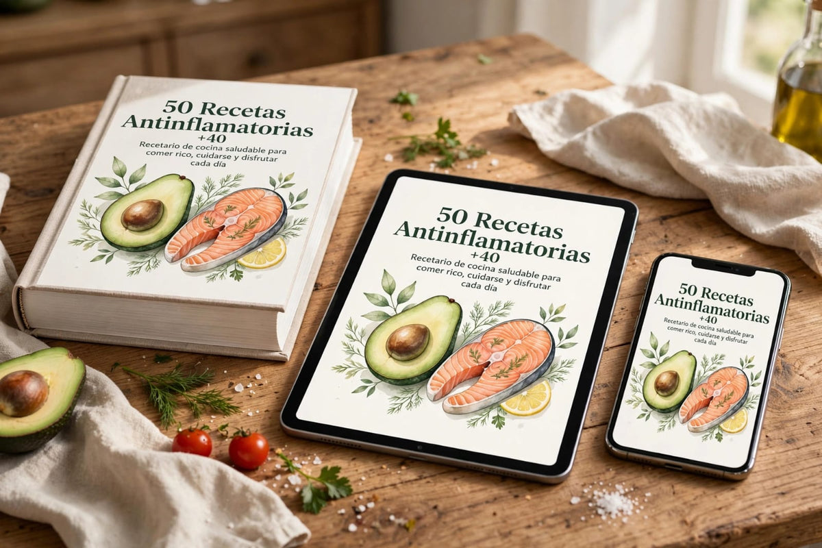 50 Recetas antiinflamatorias para +40 + Planner semanal de regalo
